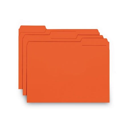 Smead Smead, INTERIOR FILE FOLDERS, 1/3-CUT TABS, LETTER SIZE, ORANGE, 100PK 10259